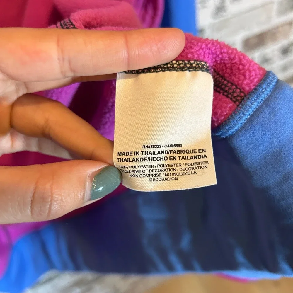 Nike Therma-FIT Womens Full Zip Hoodie Pink Blue Just Do It Graphic Medium